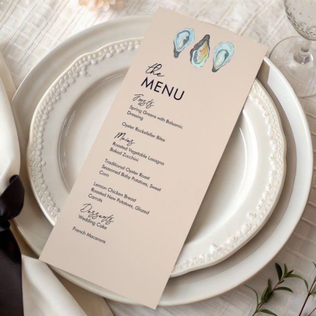 Menu Jantar de Noiva com Mariscos Costeiros e Ostras As (Criador carregado)