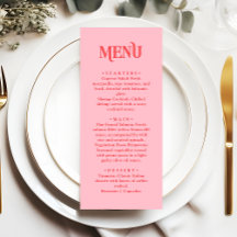 Jantar de Noivado Rosa e Vermelho Retro Moderno
