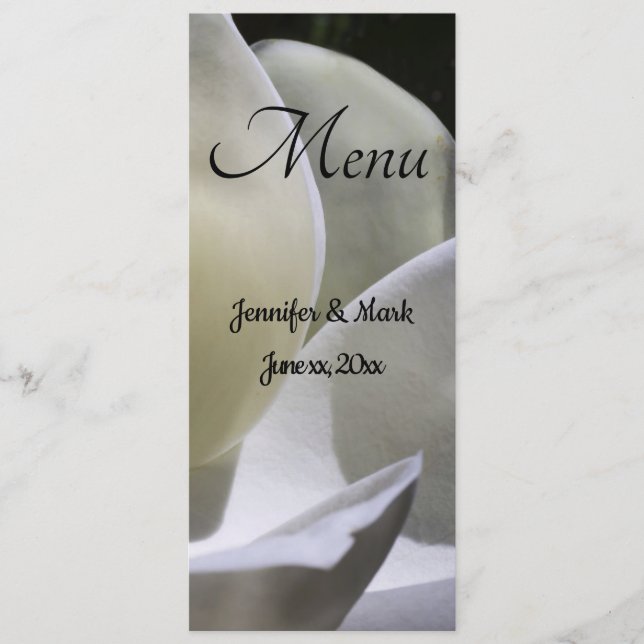 Menu Jantar White Magnolia Weding (Frente)