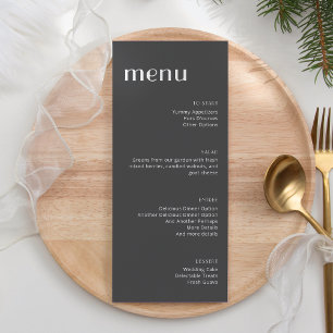 Menu Janto Alto Deco de Arte Branca Elegante