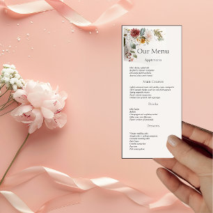 Menu Janto Bohemian Floral Colorful