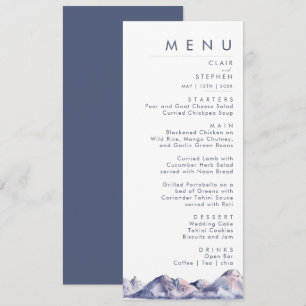 Menu Janto Casamento da Montanha de inverno