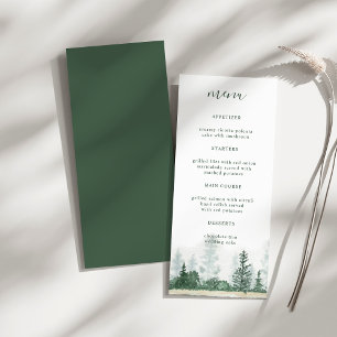 Menu Janto Casamento de Floresta das Montanhas