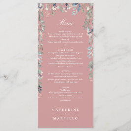 Menu Janto Casamento Dusty Rosa Floral Wildflower