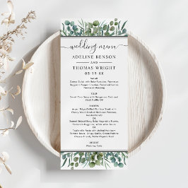 Menu Janto Casamento Elegante Eucalyptus Greenery