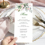 Menu Janto Casamento Eucalyptus Greenery Watercolo<br><div class="desc">Para mais personalização,  clique no link "personalizar mais" e use nossa ferramenta design para modificar esse modelo.</div>