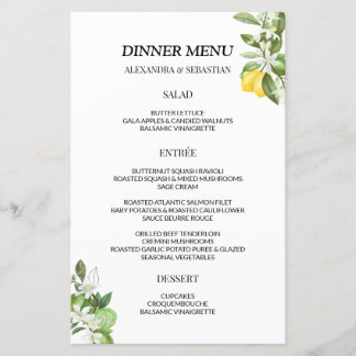 Menu Janto Casamento Greenery Lemony