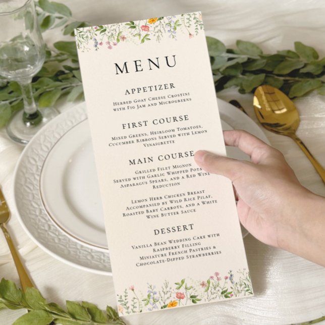 Menu Janto Casamento Pastel Wildflower (Criador carregado)