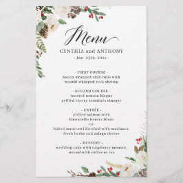 Menu Janto Casamento Rustic Winter Floral Berries