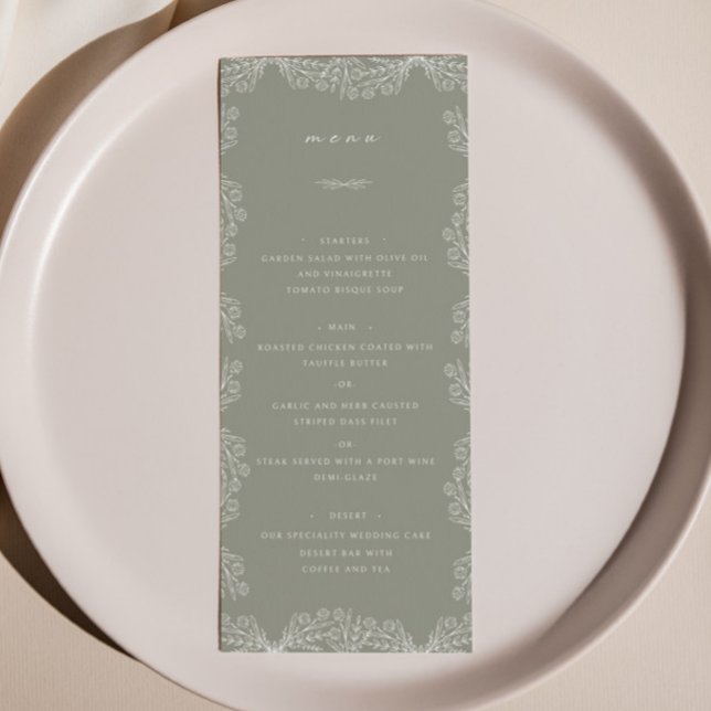 Menu Janto Casamento Verde de Todos os Sábios Flor (Criador carregado)