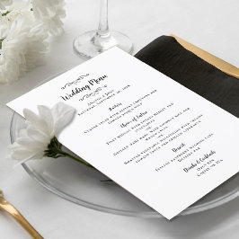 Menu Janto Chic Black Calliografia de Casamento El