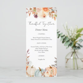 Menu Janto de Ação de Graças