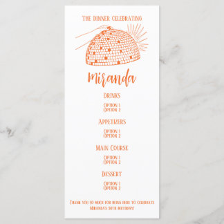 Menu Janto de Bola Disco Laranja