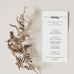 Menu Janto de Caligrafia Minimalista
