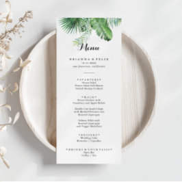 Menu Janto de Caligrafia Tropical de Destino