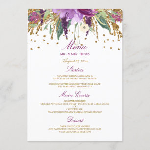 Menu Janto de Casamento Ametist com Espumação Flor