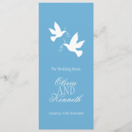 menu janto de casamento azul e branco