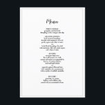 Menu Janto de Casamento Bordado do Script Elegante<br><div class="desc">Menu Janto Casamento Bordado do Script Elegante - Sinta-se livre para personalizar e personalizar este menu de casamento simples e elegante. As opções de edição estão disponíveis.</div>