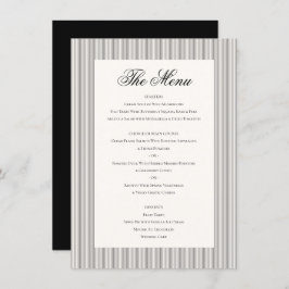 Menu Janto de Casamento Branca de Creme Negra Clássica
