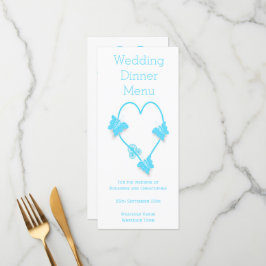Menu Janto de Casamento Cardíaco da Borboleta Azul Colo