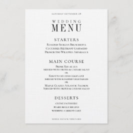 Menu Janto de Casamento Clássico da Fatura Sprig W