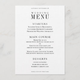 Menu Janto de Casamento Clássico da Fatura Sprig W