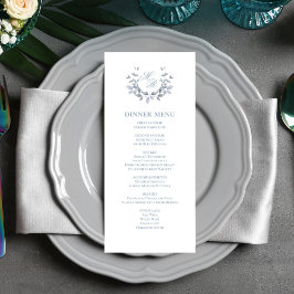 Menu Janto de Casamento Clássico do Script Azul Du