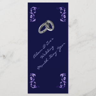 Menu janto de casamento clássico e azul elegante
