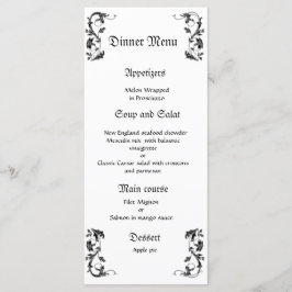 Menu janto de casamento clássico e eleganet