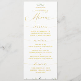 Menu Janto de Casamento de Caligrafia e Rico Dourado