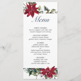 Menu Janto de Casamento de Poinsettia Vermelha no Natal