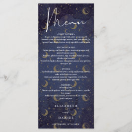 Menu Janto de Casamento de Script Elegante Místico Cele