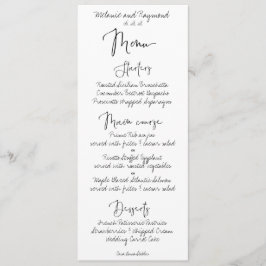 Menu Janto de Casamento Manuscrito