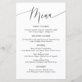 Menu Janto de casamento mínimo