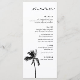 Menu Janto de Casamento Moderno Preto e Branco da Palm