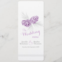 Menu janto de casamento no inverno de cinza roxa