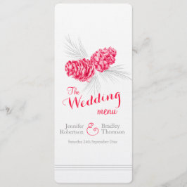 Menu janto de casamento no inverno de cinza vermel
