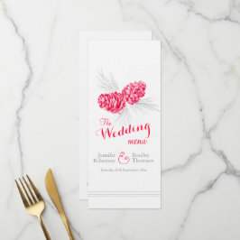 Menu janto de casamento no inverno de cinza vermel