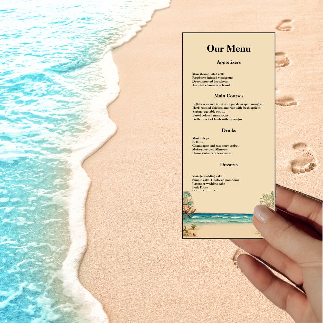 Menu Janto de Casamento Pensado por Dream Beach (Criador carregado)
