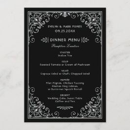 Menu Janto de Casamento por Deco de Arte Negra e Silver