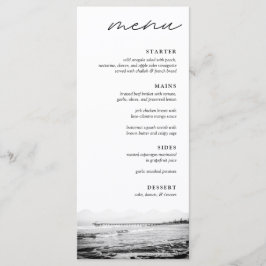 Menu Janto de Casamento Preto e Branco da Praia de Manh