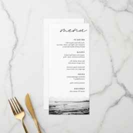 Menu Janto de Casamento Preto e Branco da Praia de Manh