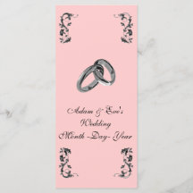 Menu janto de casamento rosa clássico e eleganet