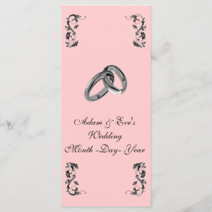Menu janto de casamento rosa clássico e eleganet