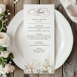 Menu Janto de Casamento Rustic White Blooms