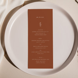 Menu Janto de Casamento Simples Folha Terracotta