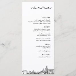 Menu Janto de Casamento Skyline de Pittsburgh