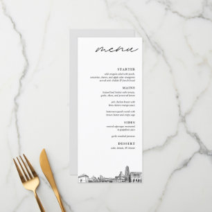 Menu Janto de Casamento Skyline de Pittsburgh