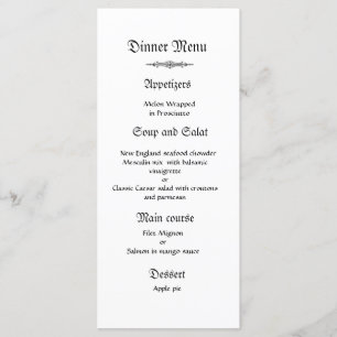 Menu janto de casamento verde clássico e eleganet