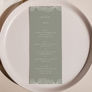 Menu Janto de Casamento Verde Semi Floral Sage
